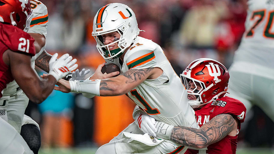 Miami quarterback Carson Beck 