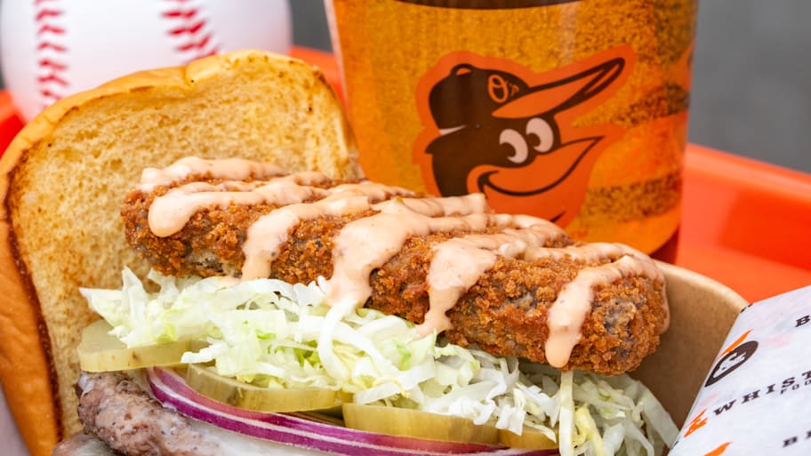 baltimore orioles, ballpark foods, burger