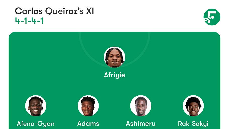 Ghana lineup.