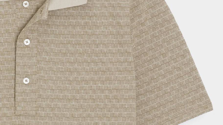 Todd Snyder Grid pique polo 