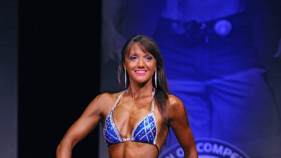 Cherie DeVaux in her competitive bodybuilding days.