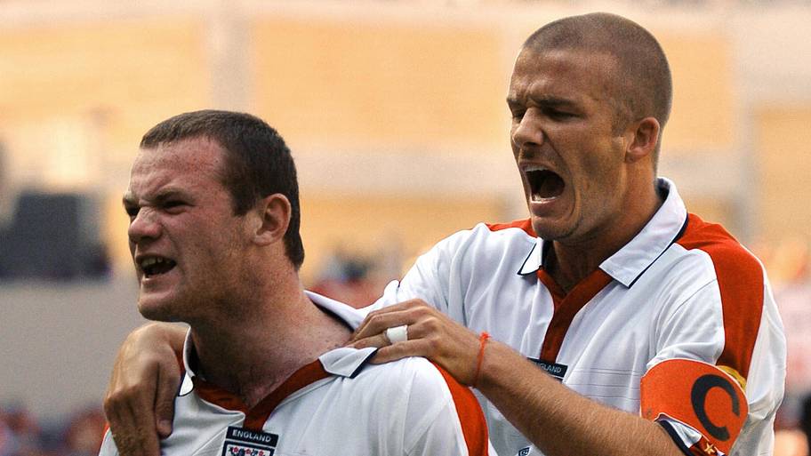 David Beckham and Wayne Rooney