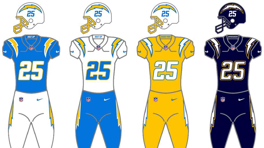 Chargers 2026 uniforms.
