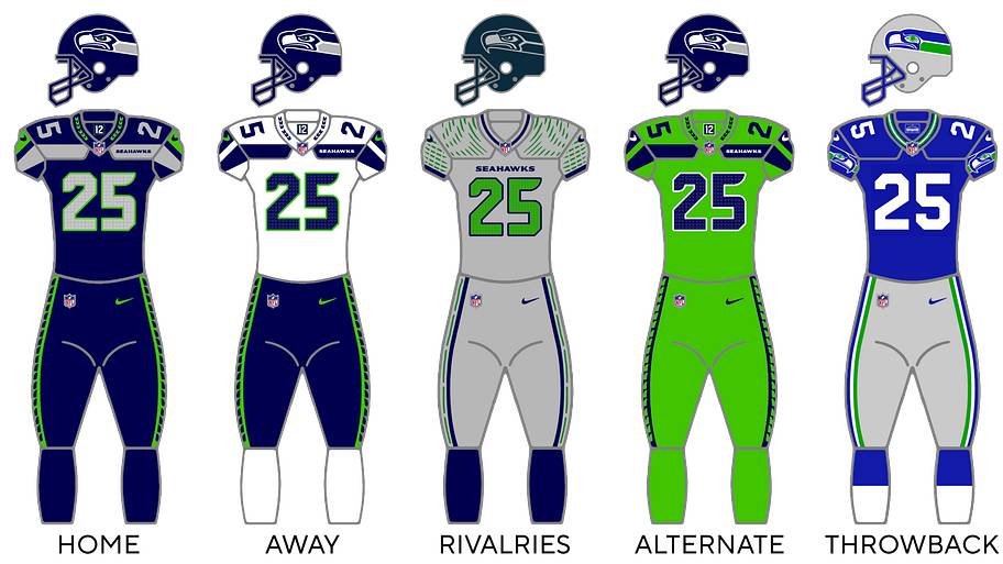 Seahawks uniforms.