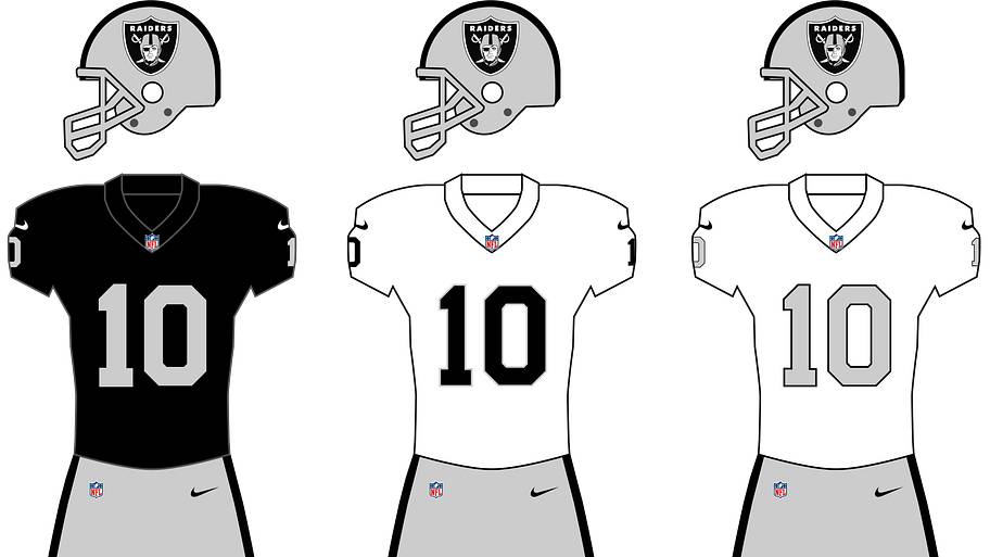 Raiders uniforms.