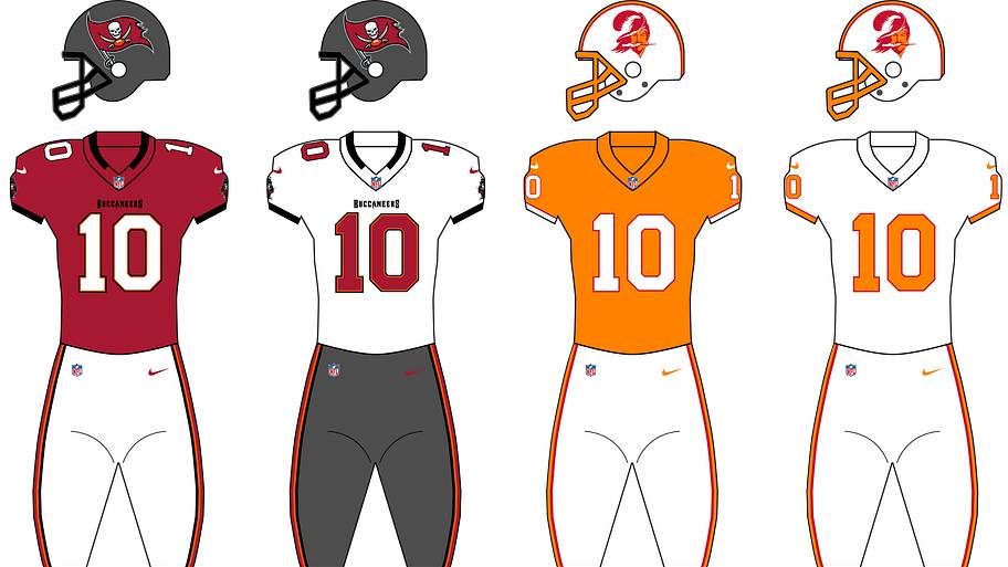 Buccaneers uniforms.