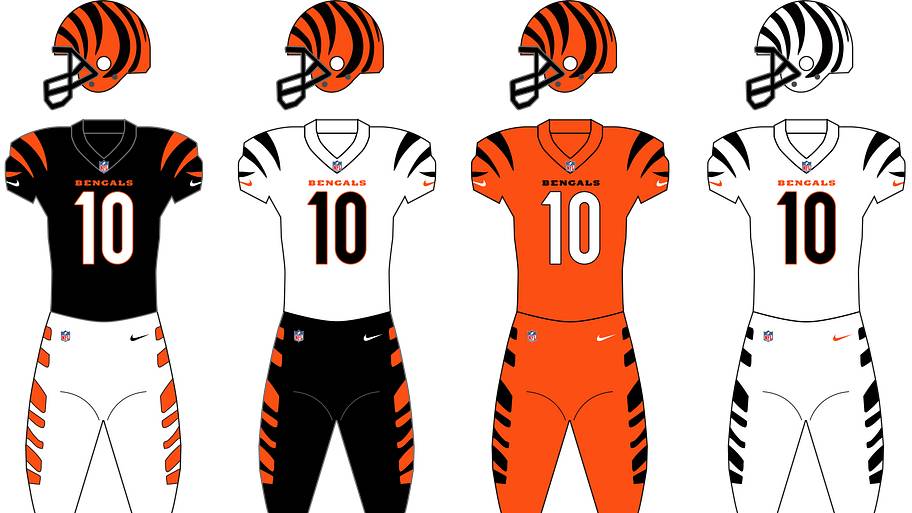 Bengals uniforms.