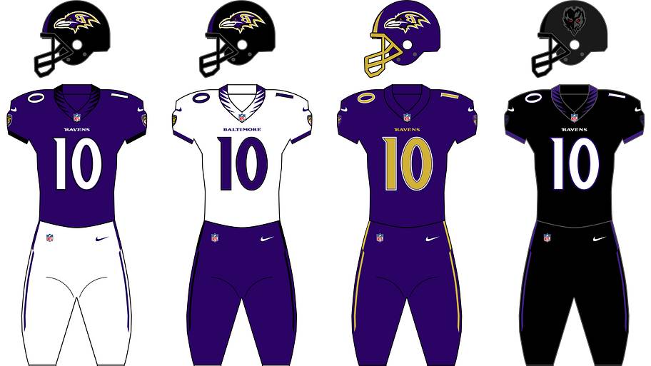 Ravens uniforms.