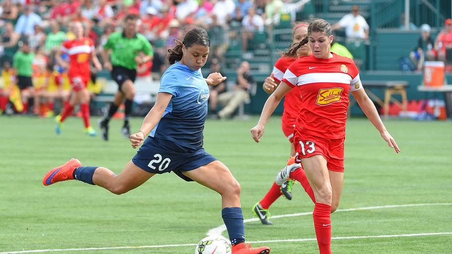 Sam Kerr with Sky Blue FC 