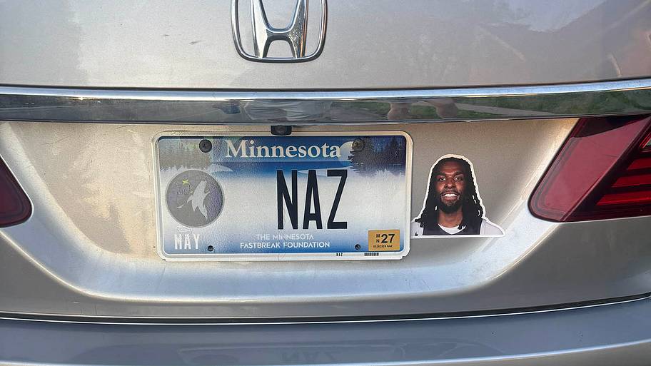 Minnesota license plate with “NAZ”
