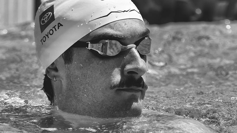 Van Mathias’s mustache has become a fan favorite at the Pan Pacific Championships.