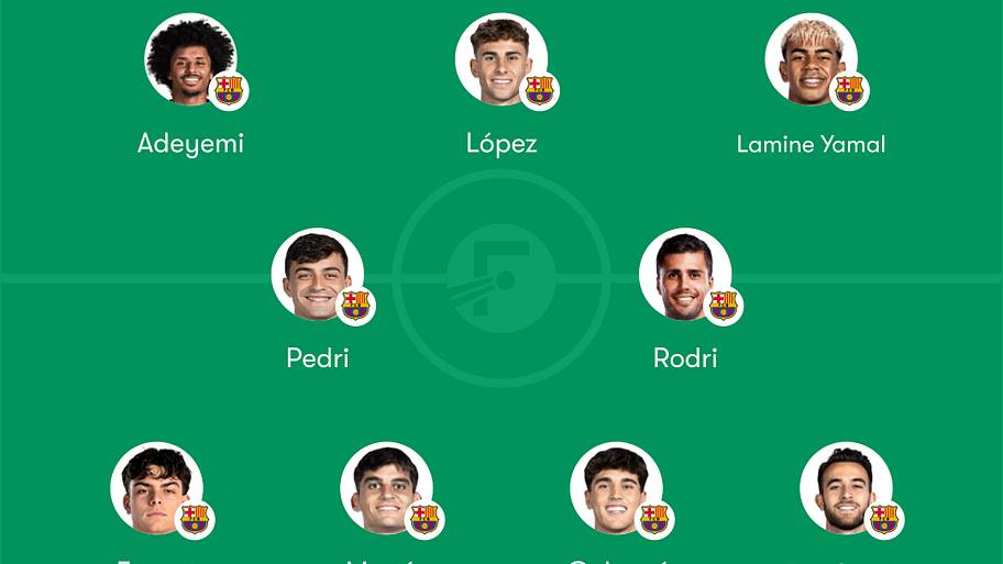 Barcelona lineup.