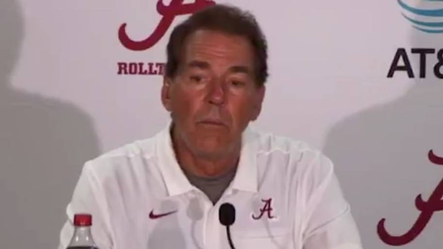 Video Nick Sabans Response To Question About Alabamas