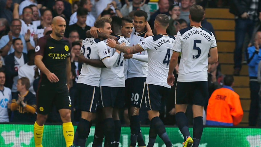 Tottenham Hotspur 2 0 Manchester City Alli Helps Spurs Close Gap On League Leaders 90min