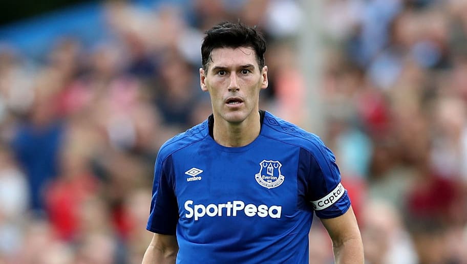DE LUTTE, NETHERLANDS - JULY 19: Gareth Barry of Everton runs with the ball during a preseason friendly match between FC Twente and Everton FC at Sportpark de Stockakker on July 19, 2017 in De Lutte, Netherlands. (Photo by Lars Baron/Getty Images)