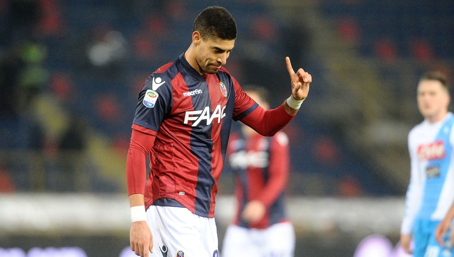 BOLOGNA, ITALY - FEBRUARY 04: Adam Masina # 25 of Bologna FC reacts after being sent off  during the Serie A match between Bologna FC and SSC Napoli at Stadio Renato Dall'Ara on February 4, 2017 in Bologna, Italy.  (Photo by Mario Carlini / Iguana Press/Getty Images)