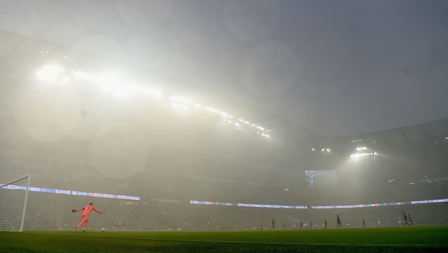 Police Called After Group Scale Man City S Etihad Stadium And Climb Onto Roof 90min