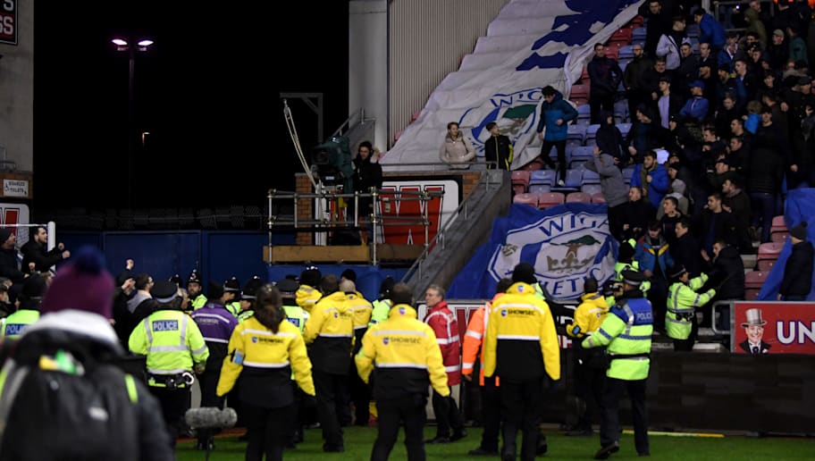 Man City Fans Clash With Police In Heated Aftermath Of Fa Cup Defeat At Wigan Ghana Latest Football News Live Scores Results Ghanasoccernet
