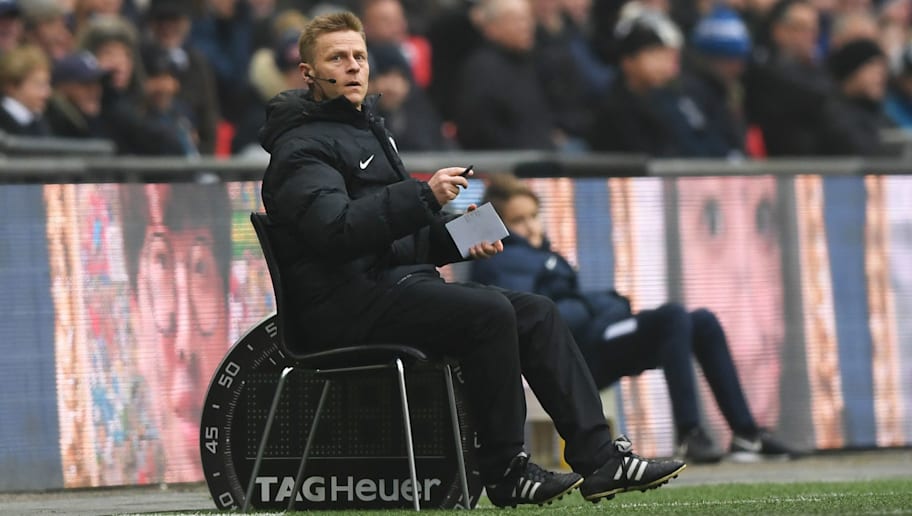 Wembley Use Pa System To Find Referee In Crowd After Mike