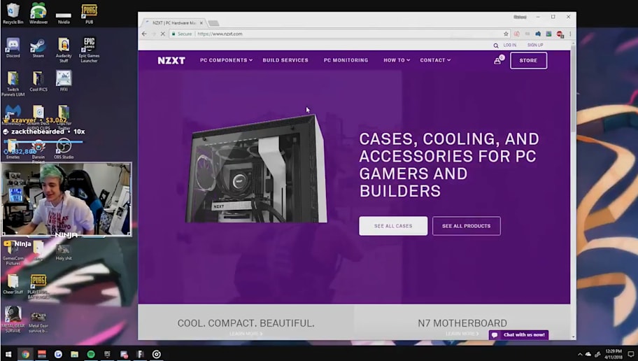 Fortnite Star Ninja Partners With Nzxt Dbltap - fortnite star ninja partners with nzxt