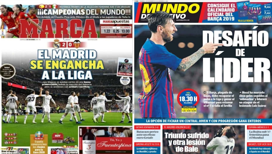 La victoria del Madrid y el desafío del Barcelona ...