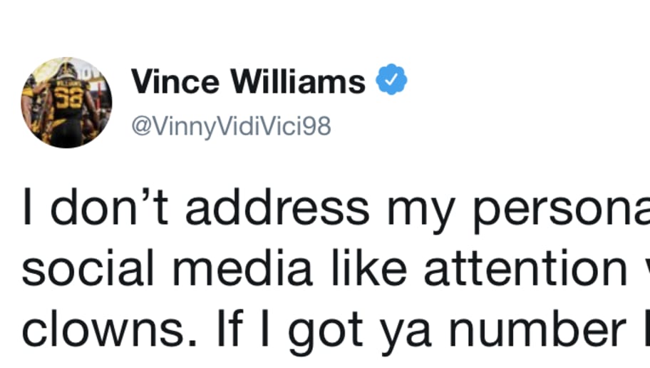 Steelers Lb Vince Williams Epically Bashes Antonio Brown For Twitter Meltdown 12up