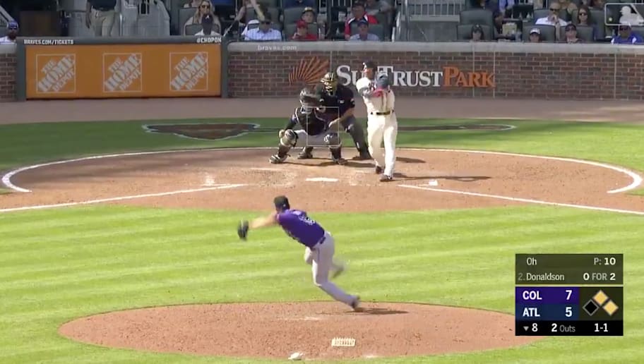 Video Josh Donaldson Gives Braves Late Lead With 3 Run Bomb