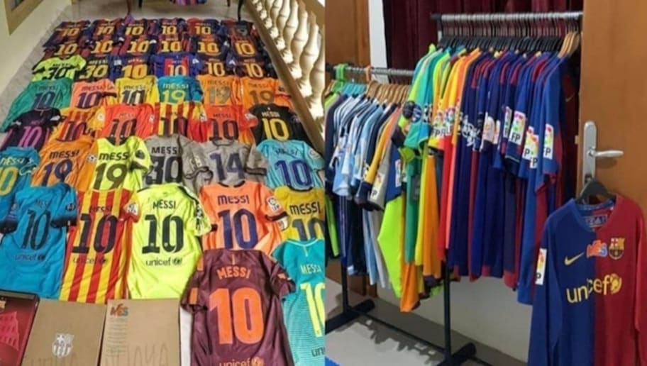 Indonesian Fan Possesses The Most Impressive Collection Of Lionel Messi Shirts In The World Ht Media