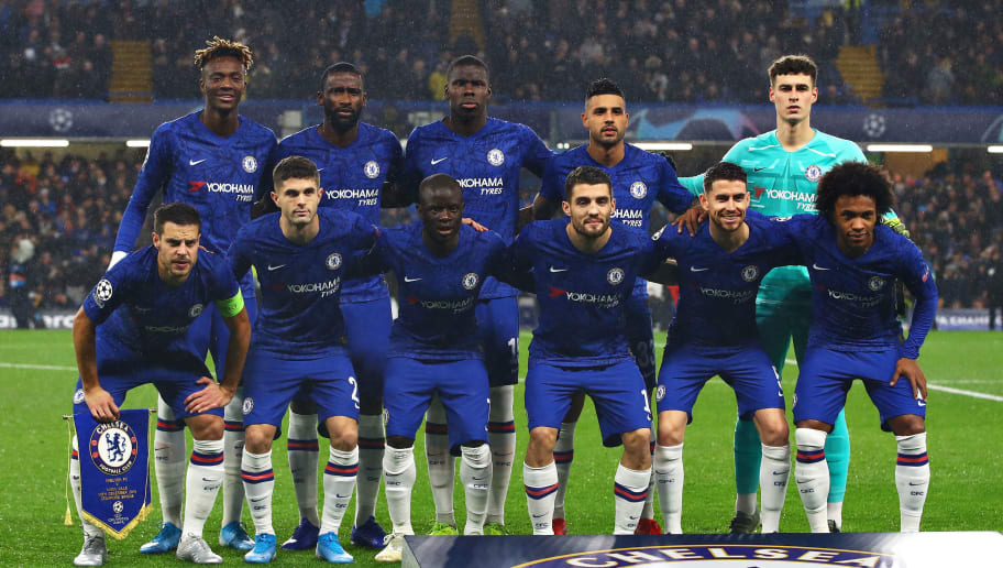 Chris Brunskill/Fantasista/GettyImages Kepa Arrizabalaga,Tammy Abraham,Jorginho,Cesar Azpilicueta,Willian,N'Golo Kante,Christian Pulisic,Emerson Palmieri,Antonio Rudiger,Kurt Zouma,Mateo Kovacic
