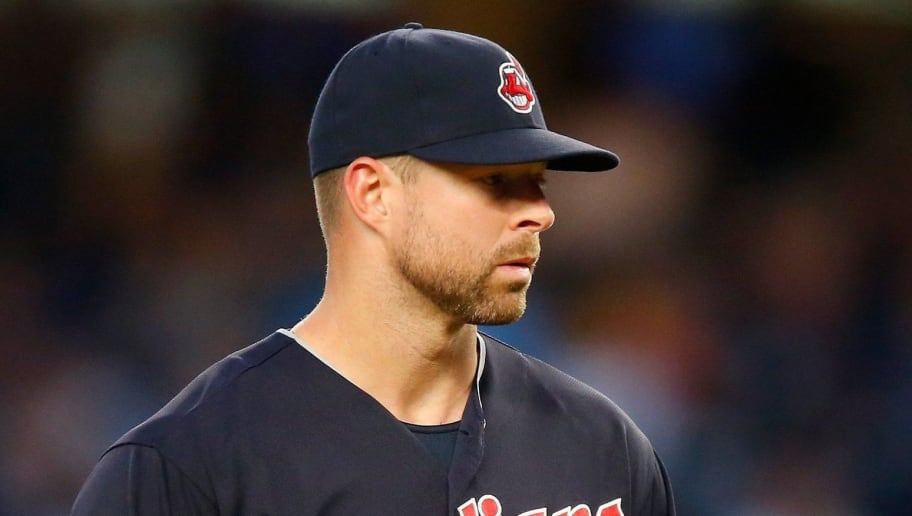 NEW YORK, NY - AUGUST 28:  Corey Kluber #28 of the Cleveland Indians in action against the New York Yankees at Yankee Stadium on August 28, 2017 in the Bronx borough of New York City. The Indians defeated the Yankees 6-2.  (Photo by Jim McIsaac/Getty Images) 