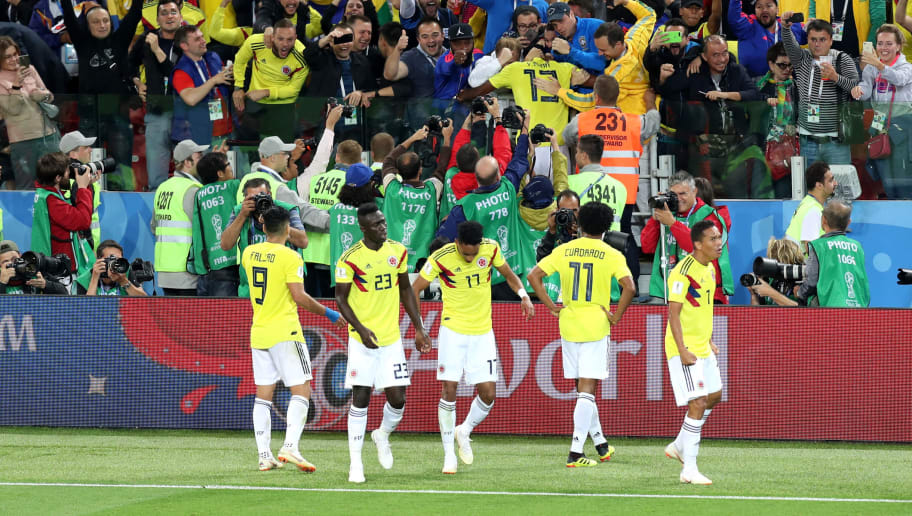 Yerry Mina,Radamel Falcao,Juan Cuadrado,Davinson Sanchez,Johan Mojica,Carlos Bacca
