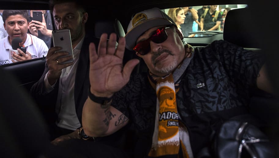 Video Diego Maradona Arrives To Coach Dorados A Club At The Heart Of Mexico S Biggest Drug Cartel Ht Media