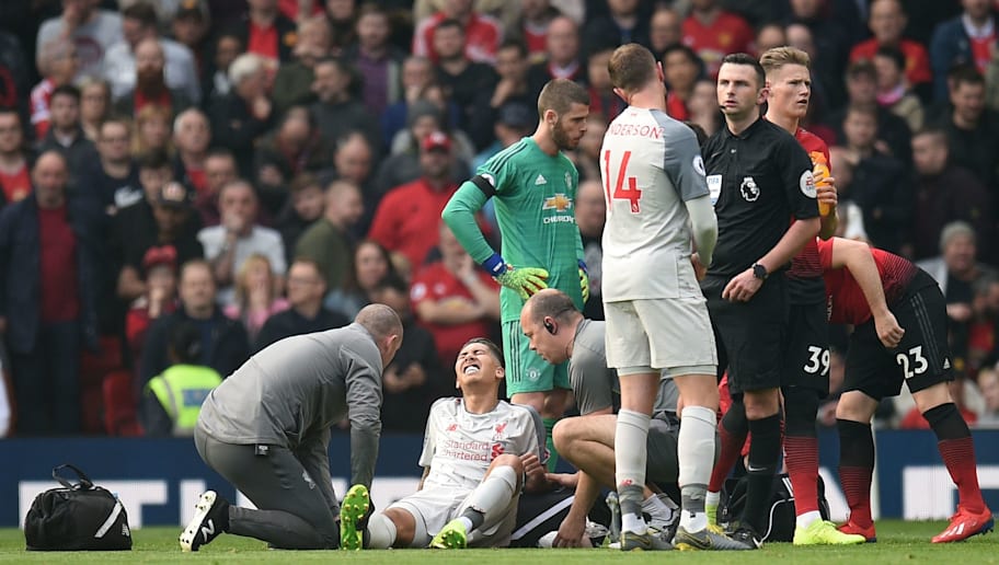Image result for bobby firmino injury vs man utd