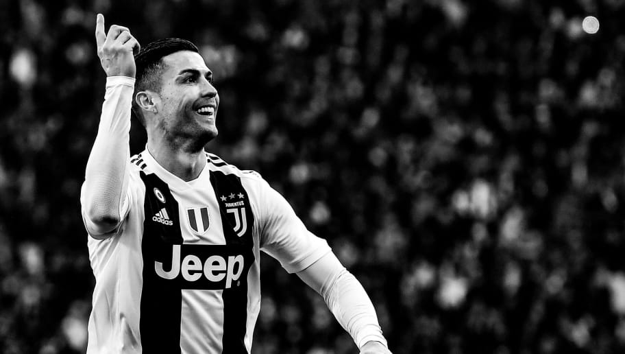 black and white ronaldo