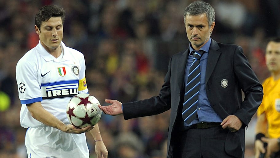 Inter Milan's Portuguese coach Jose Mour