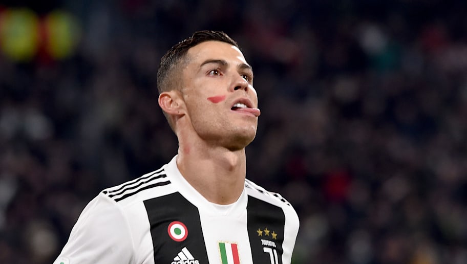 Tullio M. Puglia/GettyImages TURIN, ITALY - NOVEMBER 24: Cristiano Ronaldo of Juventus celebrates after scoring his sides first goal during the Serie A match between Juventus and SPAL at Allianz Stadium on November 24, 2018 in Turin, Italy. (Photo by Tullio M. Puglia/Getty Images)
