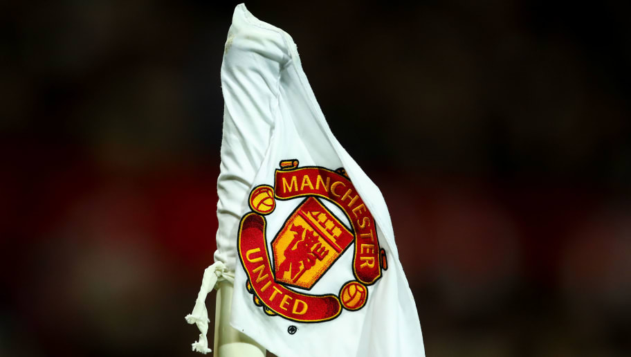 MANCHESTER, ENGLAND - DECEMBER 26: A corner flag featuring the Manchester United emblem during the Premier League match between Manchester United and Huddersfield Town at Old Trafford on December 26, 2018 in Manchester, United Kingdom. (Photo by Robbie Jay Barratt - AMA/Getty Images)