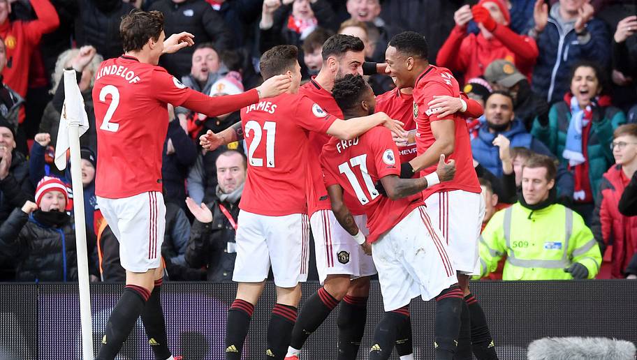 Michael Regan/GettyImages Anthony Martial,Brandon Williams,Bruno Fernandes,Fred,Daniel James,Victor Lindelof