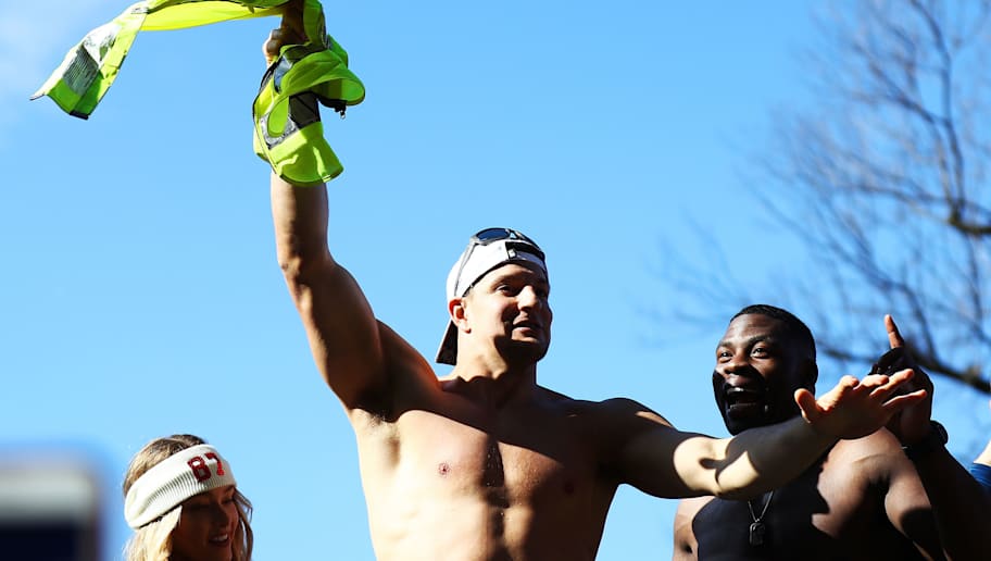 Omar Rawlings/GettyImages Rob Gronkowski,Camille Kostek