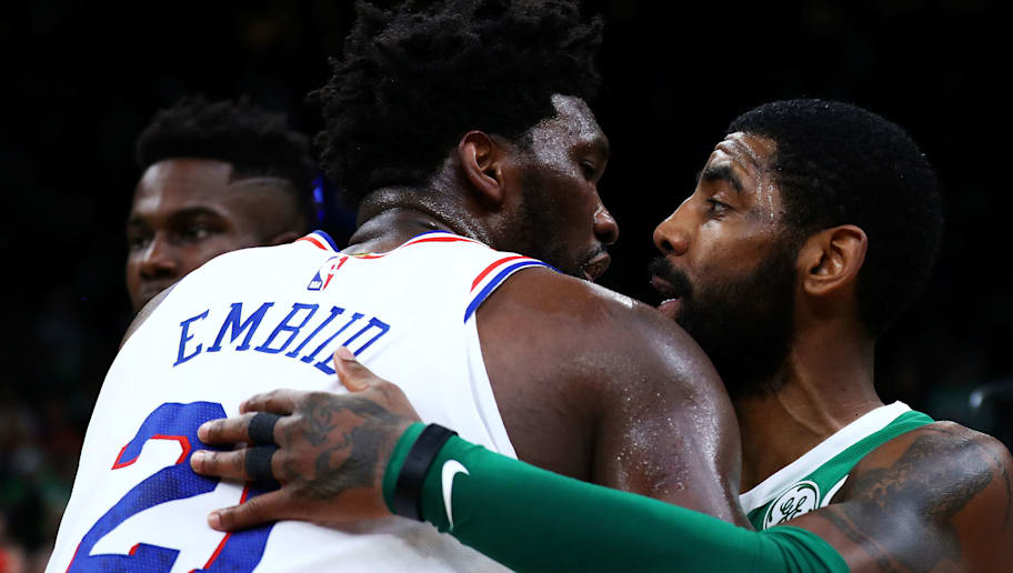 Report Kyrie And Embiid Met Outside Locker Room And