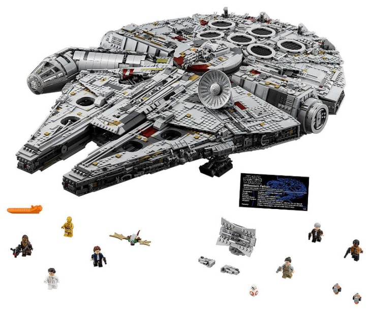 A LEGO 'Star Wars' Ultimate Millennium Falcon set is pictured