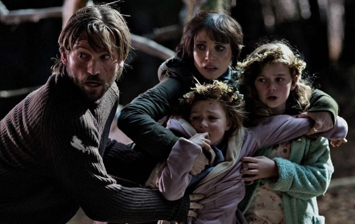 Nikolaj Coster-Waldau, Jessica Chastain, Megan Charpentier, and Isabelle Nélisse in 'Mama' (2013)