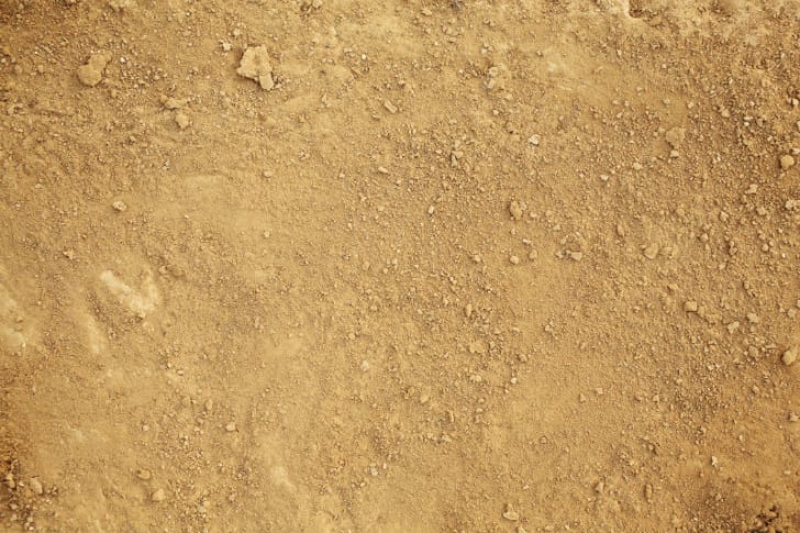 A dusty surface is pictured