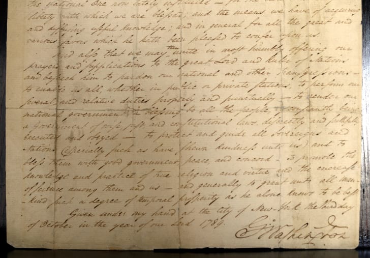 Washington Thanksgiving Proclamation