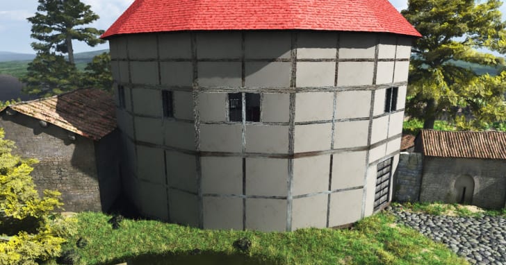 A reconstructed view of The Theatre