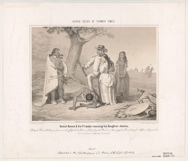 Abduction of Daniel Boone/'s Daughter Historic Art Print