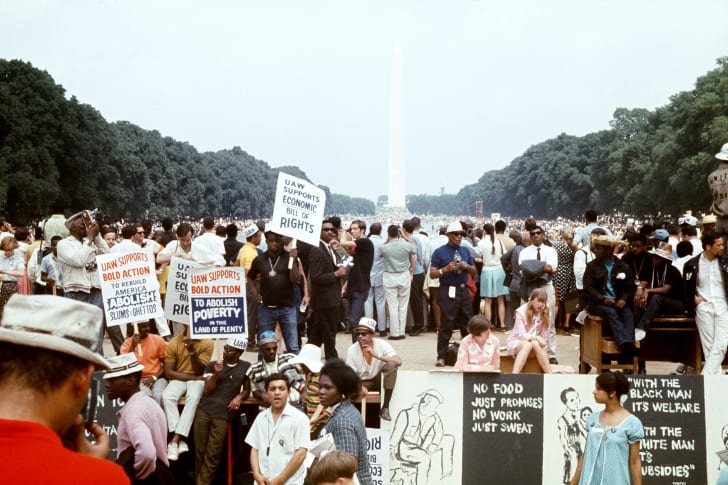 Scene from the Poor People's March in Washington, D.C. on June 19, 1968.