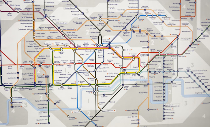 A map of the London Underground