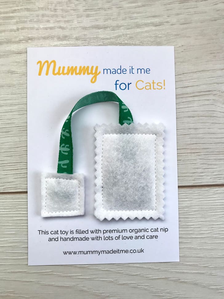 cat nip tea bag toy