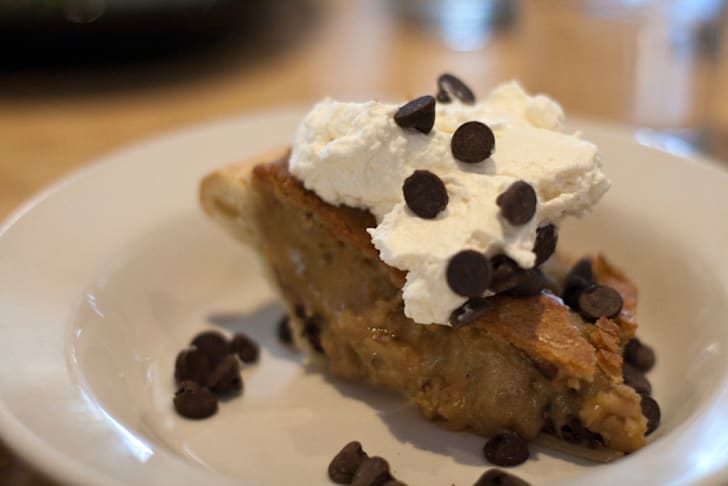 A slice of Toll House pie at The Dodo.